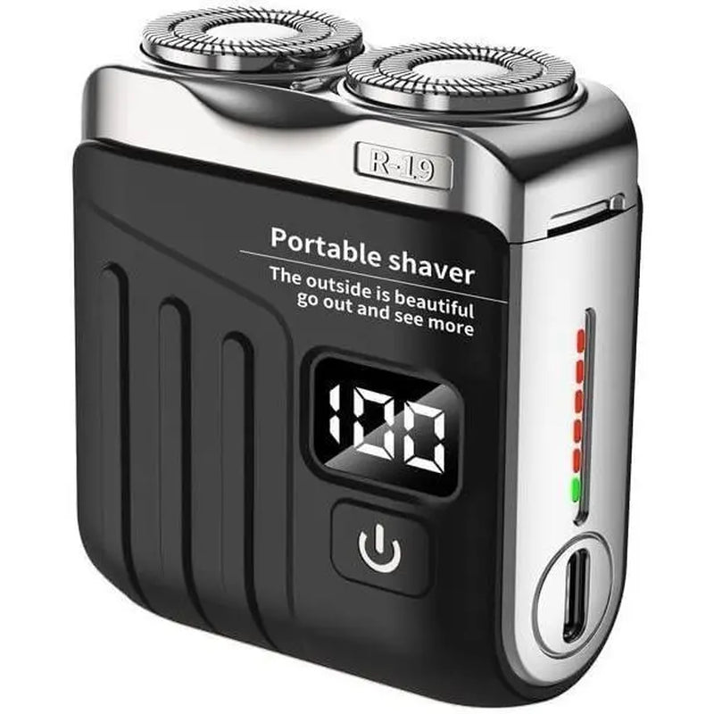 R-19 Luggage Electric Shaver, Mini Shavers for Men, Electric Portable Beard Shaver Razor, USB Rechargeable Comfort Water Proof Hair Cutting Machines for Home Travel