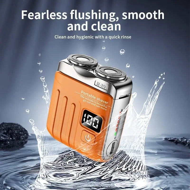 R-19 Luggage Electric Shaver, Mini Shavers for Men, Electric Portable Beard Shaver Razor, USB Rechargeable Comfort Water Proof Hair Cutting Machines for Home Travel