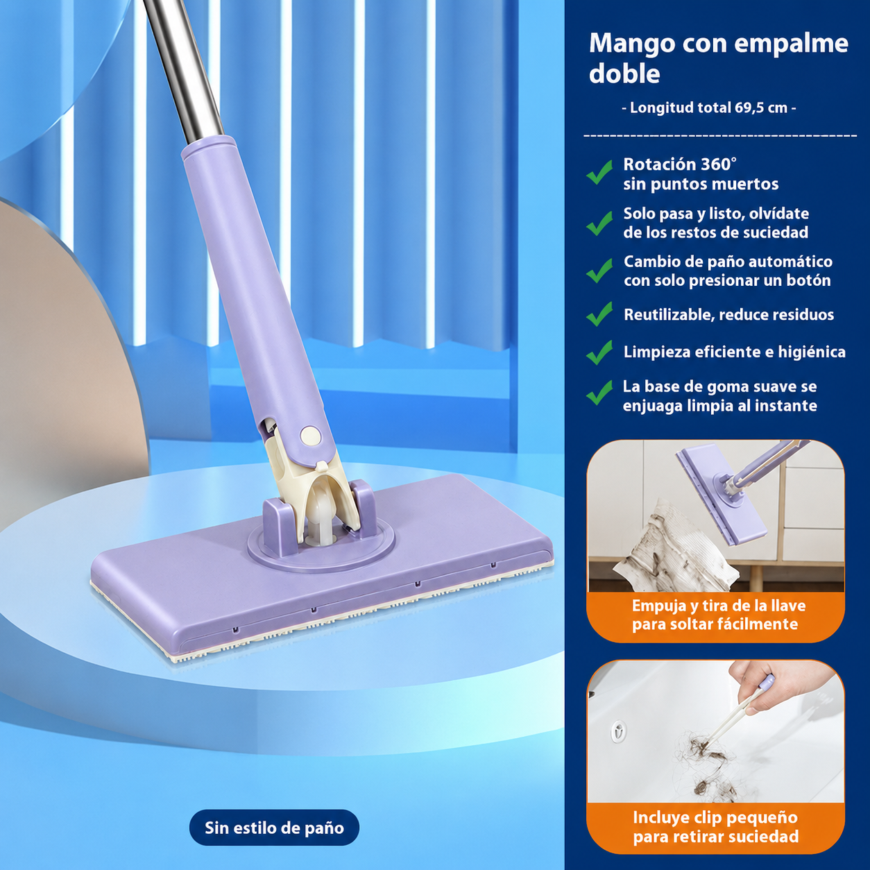 Mopa Clean Swipe™ con 4 Paños